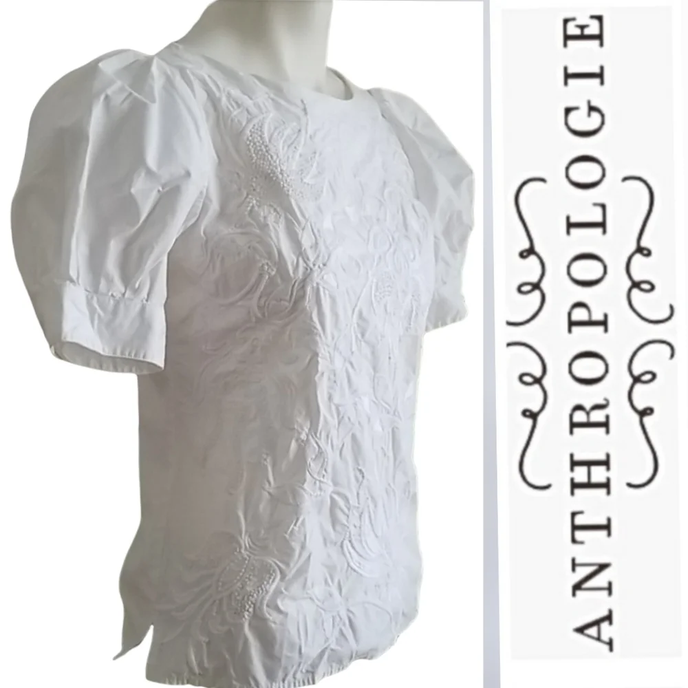 Anthropologie MAEVE Embroidered Blouse